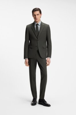 Boss Slim-fit business shirt in stretch poplin kostymskjortor herr – bild 2