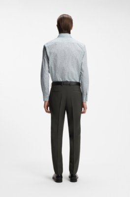 Boss Slim-fit business shirt in stretch poplin kostymskjortor herr – bild 3