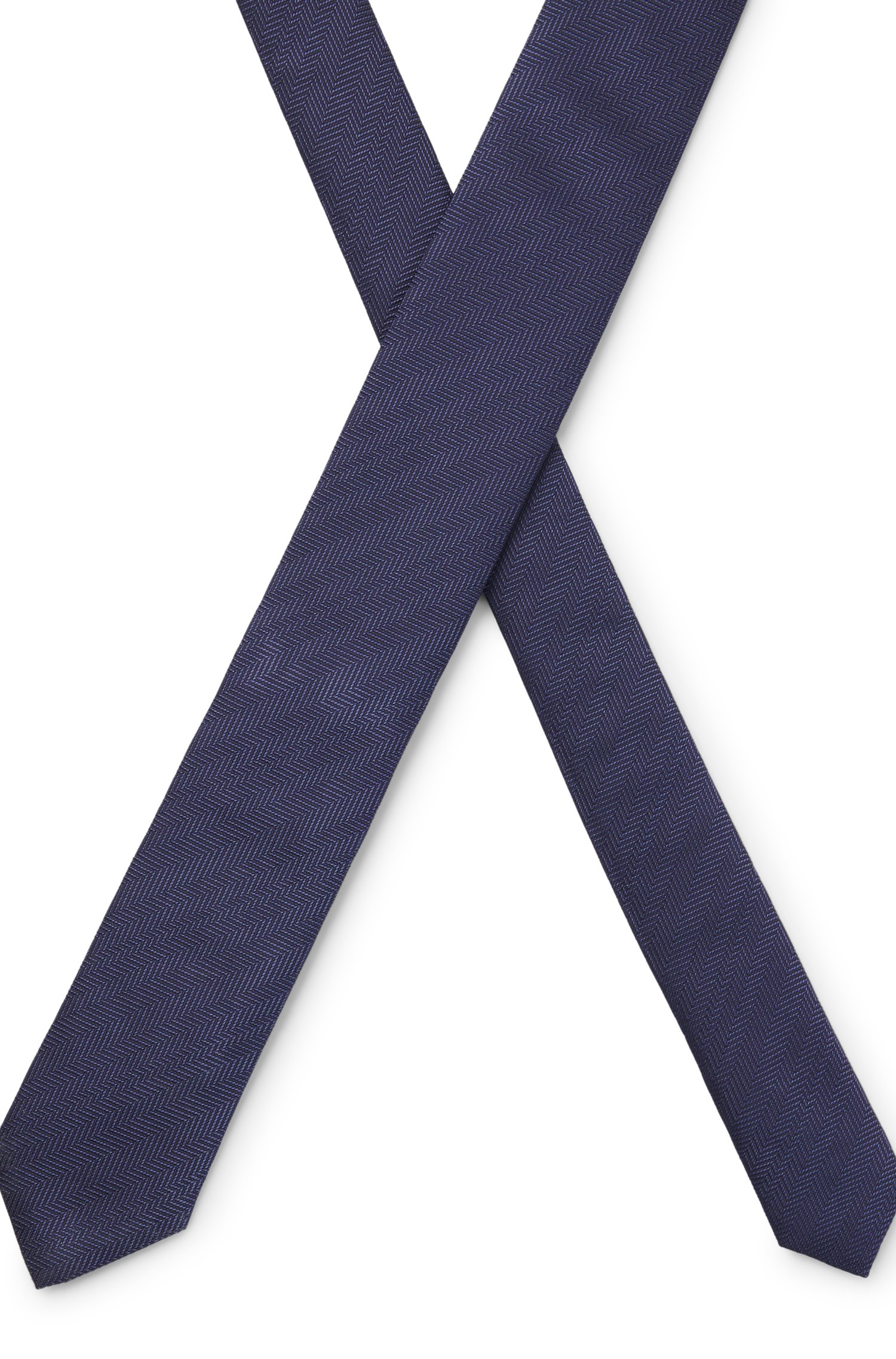 Hugo Silk tie with jacquard-woven pattern slipsar herr – bild 3