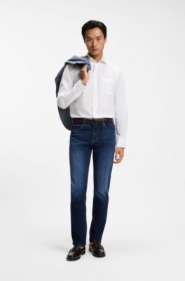 Casual-fit cotton shirt, White