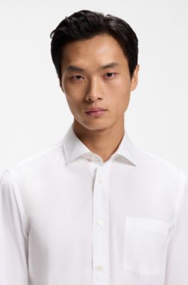Casual-fit cotton shirt, White