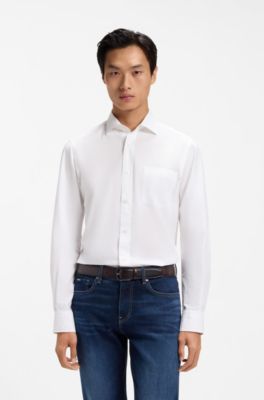 Casual-fit cotton shirt, White