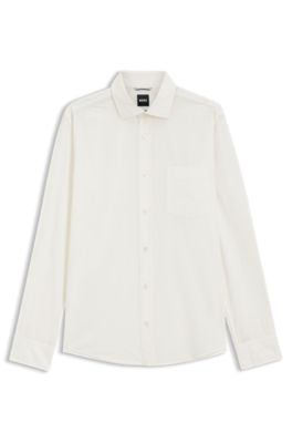 Casual-fit heritage shirt in cotton poplin, White