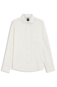 Casual-fit heritage shirt in cotton poplin, White