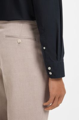 Casual-fit cotton shirt, Dark Blue