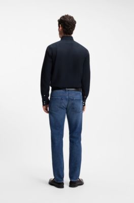 Casual-fit cotton shirt, Dark Blue