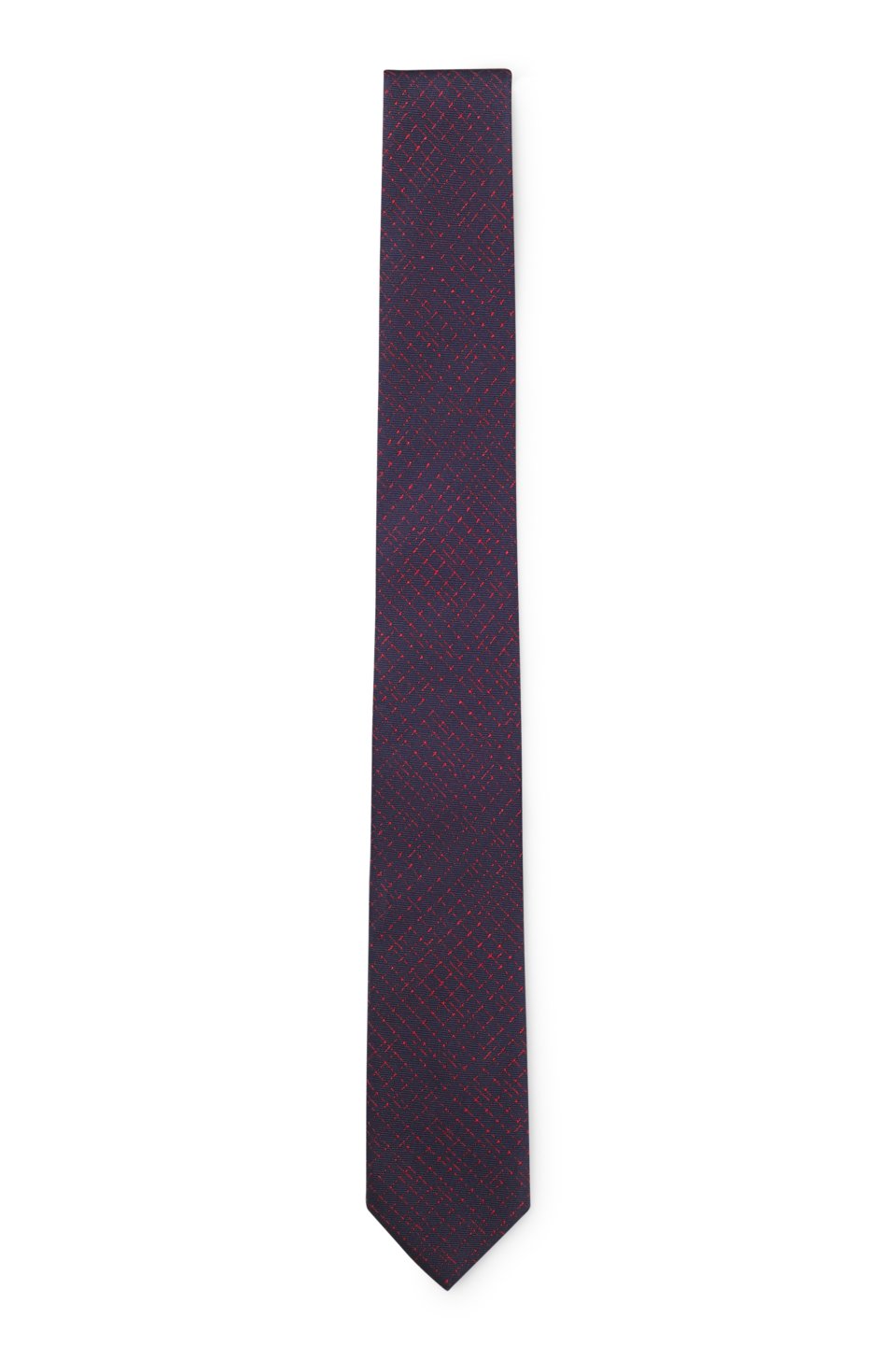 Patterned tie in silk jacquard