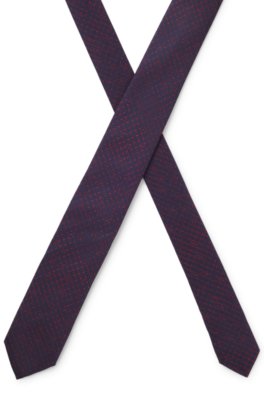 Hugo Patterned tie in silk jacquard slipsar herr – bild 3