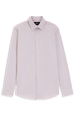 Regular-fit shirt in Italian-made cotton