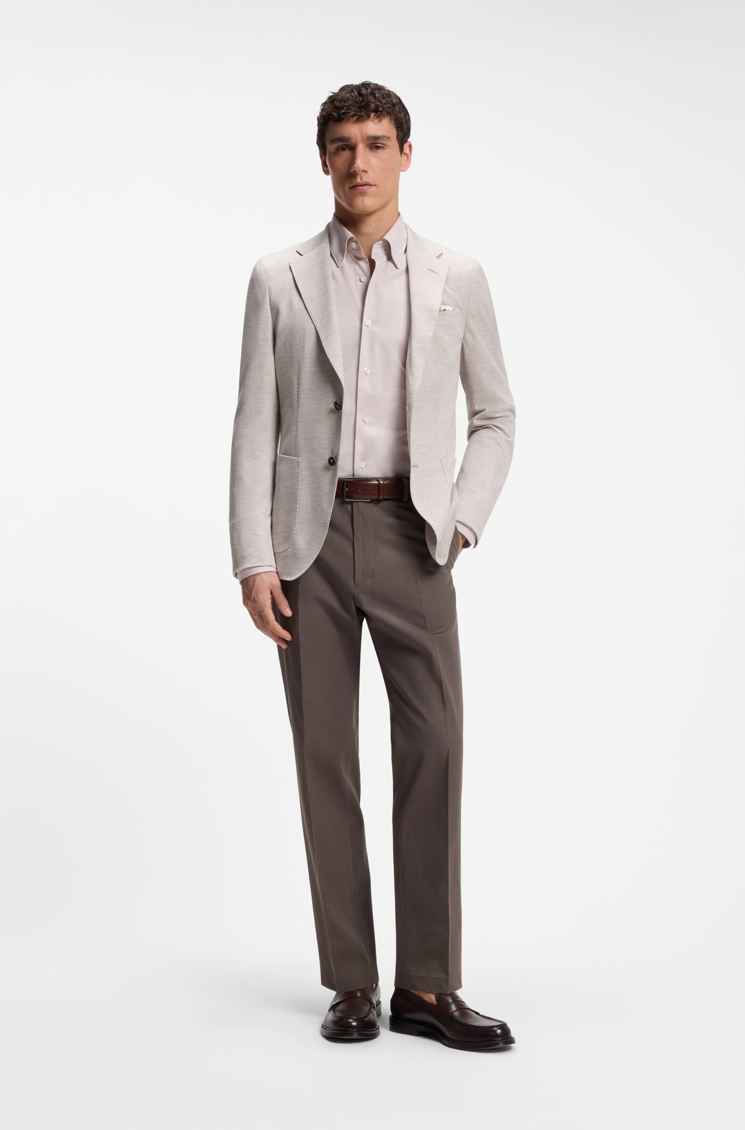 Boss Regular-fit shirt in Italian-made cotton skjortor & blusar herr – bild 2