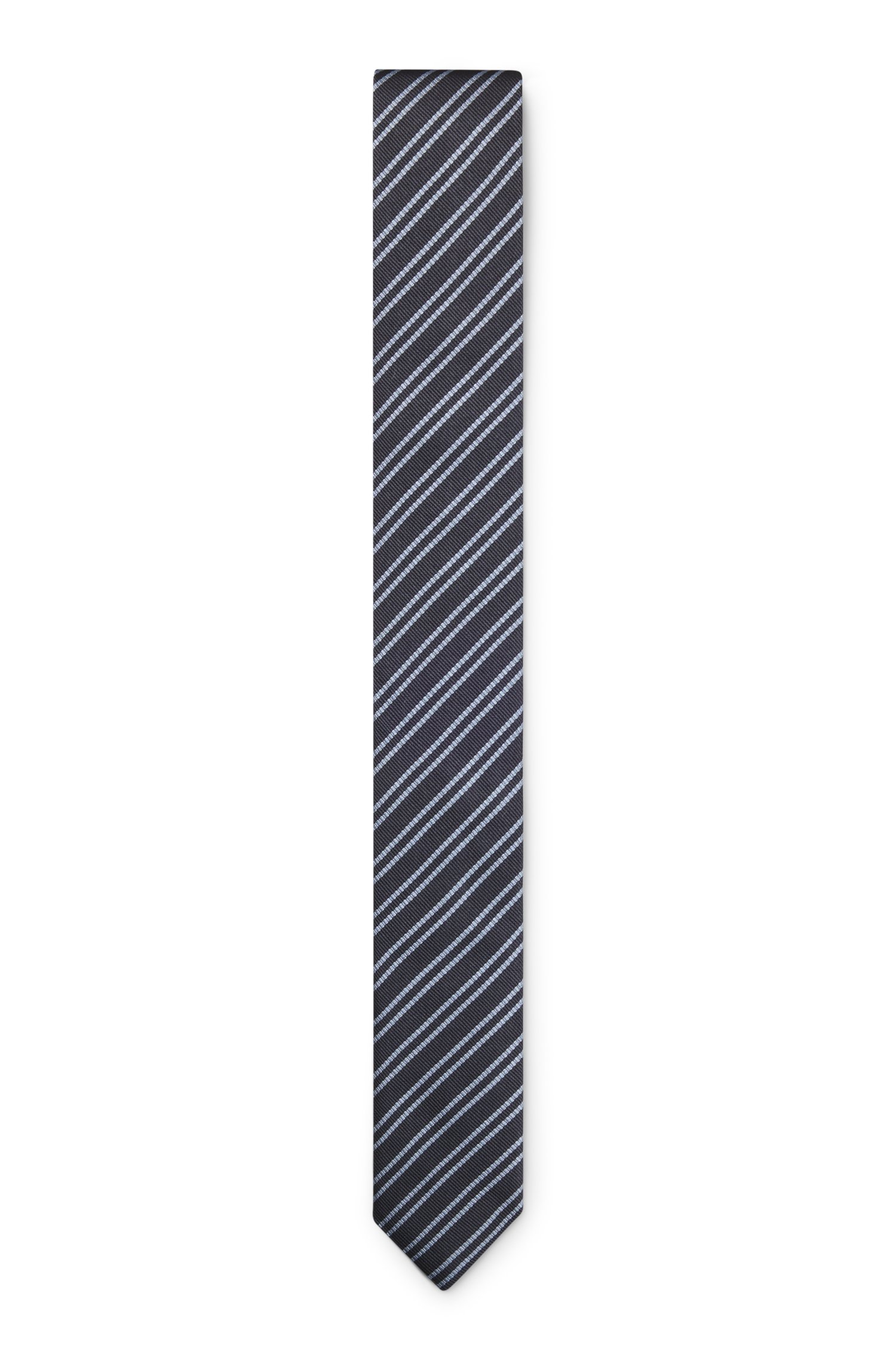 Hugo Silk tie with diagonal stripes slipsar herr