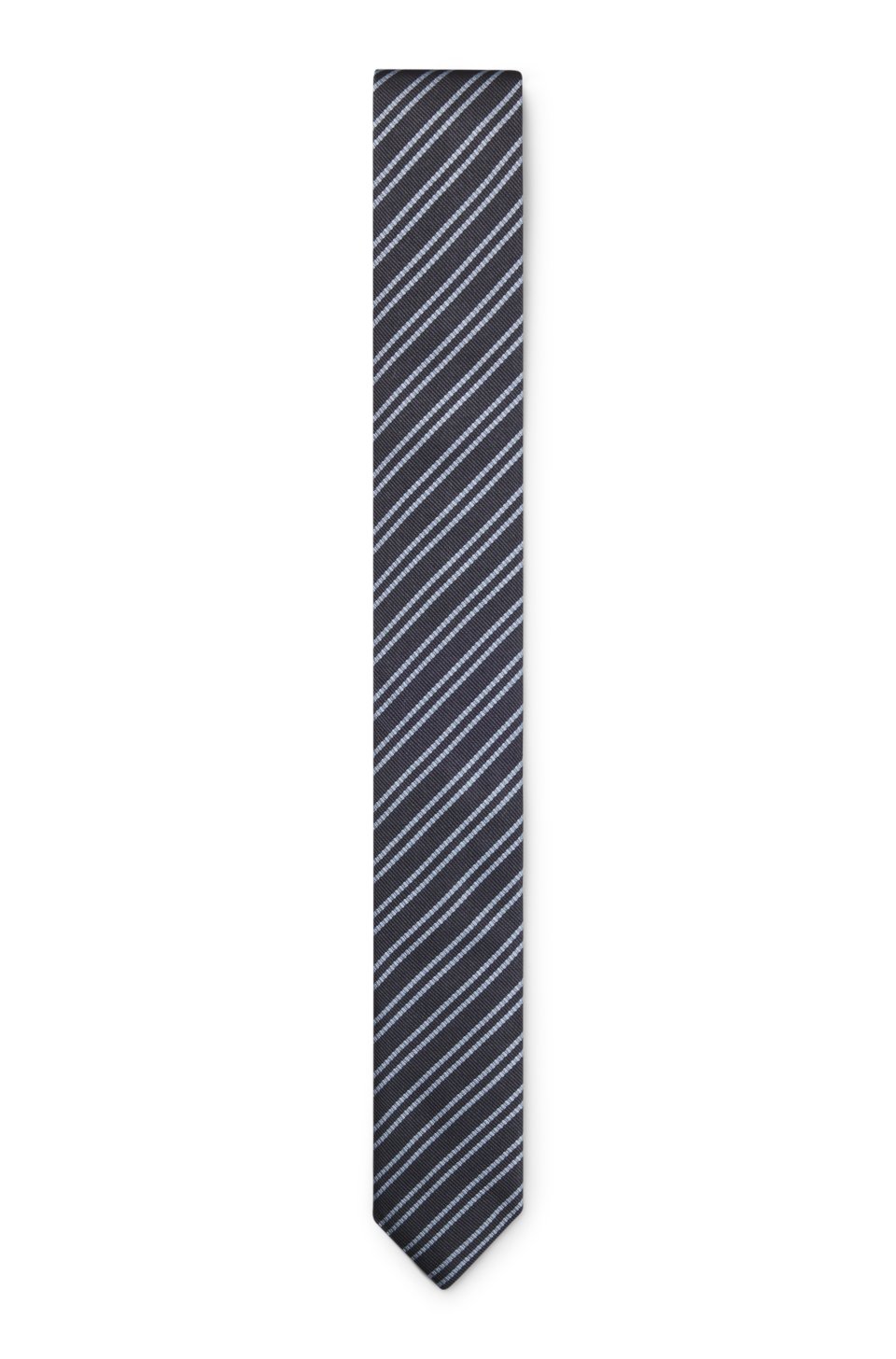 Silk tie with diagonal stripes