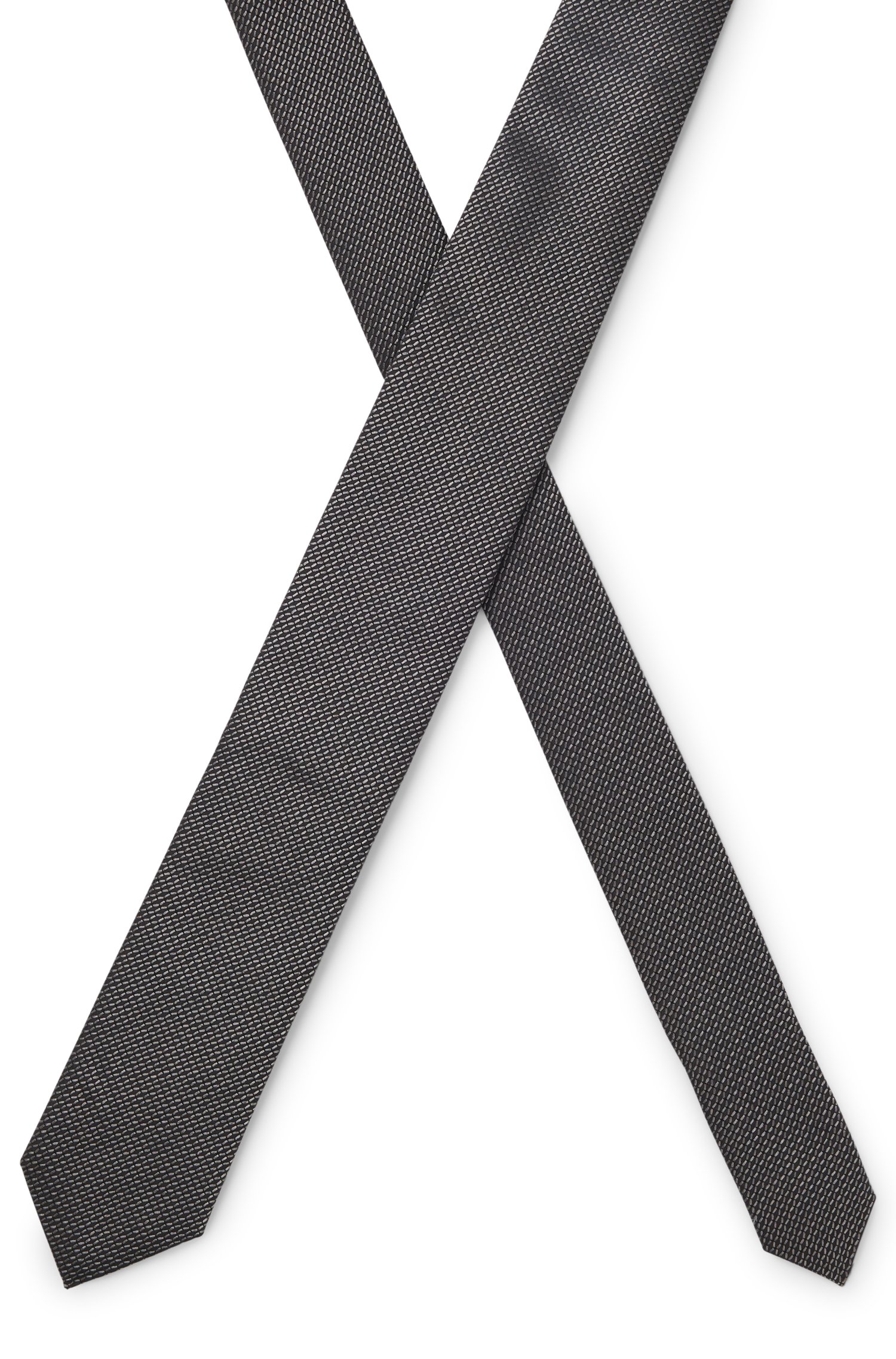 Hugo Silk tie with jacquard pattern slipsar herr – bild 3
