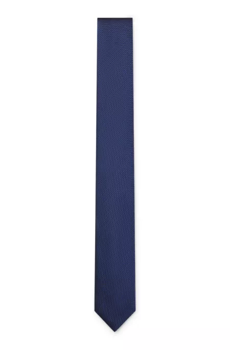 Corbata de seda con motivo de jacquard