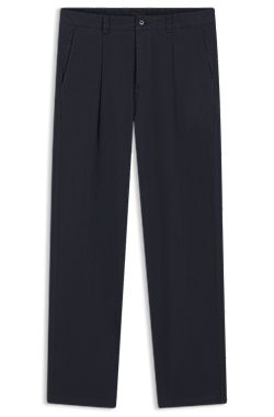 Traveller trousers in stretch cotton poplin