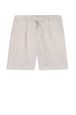 Tapered-fit shorts in linen 1