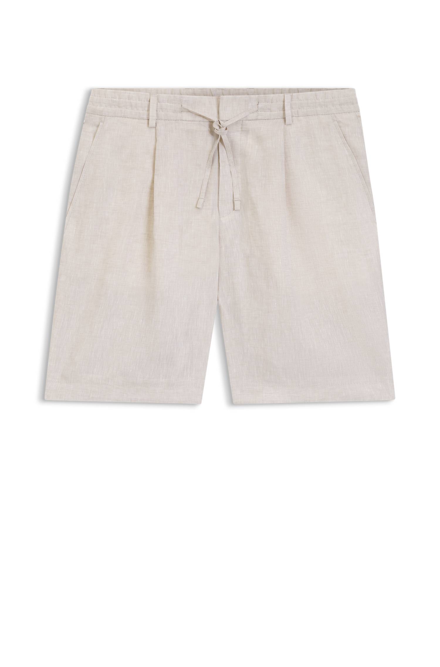 Boss Tapered-fit shorts in linen herr – bild 4