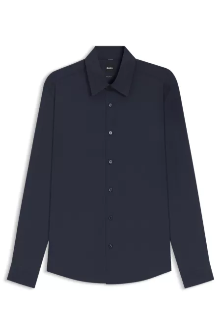 Performance regular-fit shirt with micro pattern
