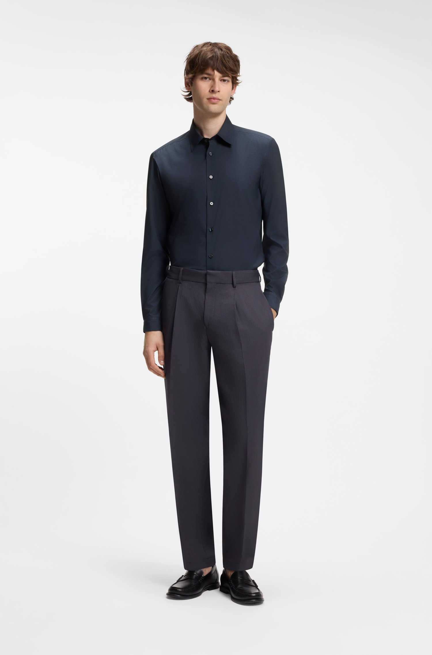 Boss Performance regular-fit shirt with micro pattern skjortor & blusar herr – bild 2