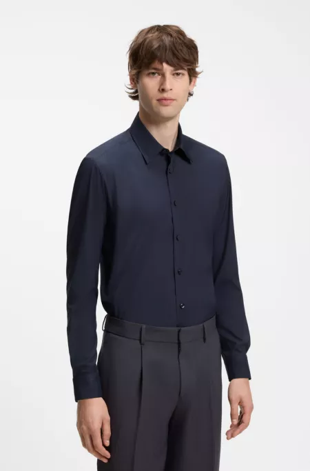 Performance regular-fit shirt with micro pattern