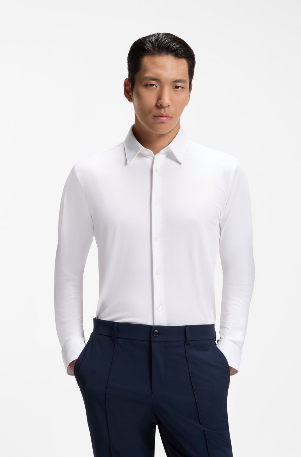 Slim-fit stretch shirt