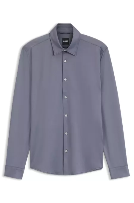 Chemise Slim en tissu stretch performant structuré