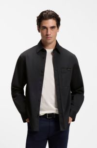 BOSS x ASTON MARTIN surchemise Relaxed en coton stretch, Noir