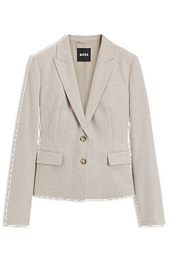 Slim-fit blazer in melange flannel