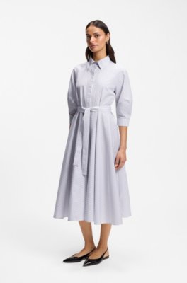 Boss Shirt dress in striped cotton poplin skjortklänningar dam – bild 2