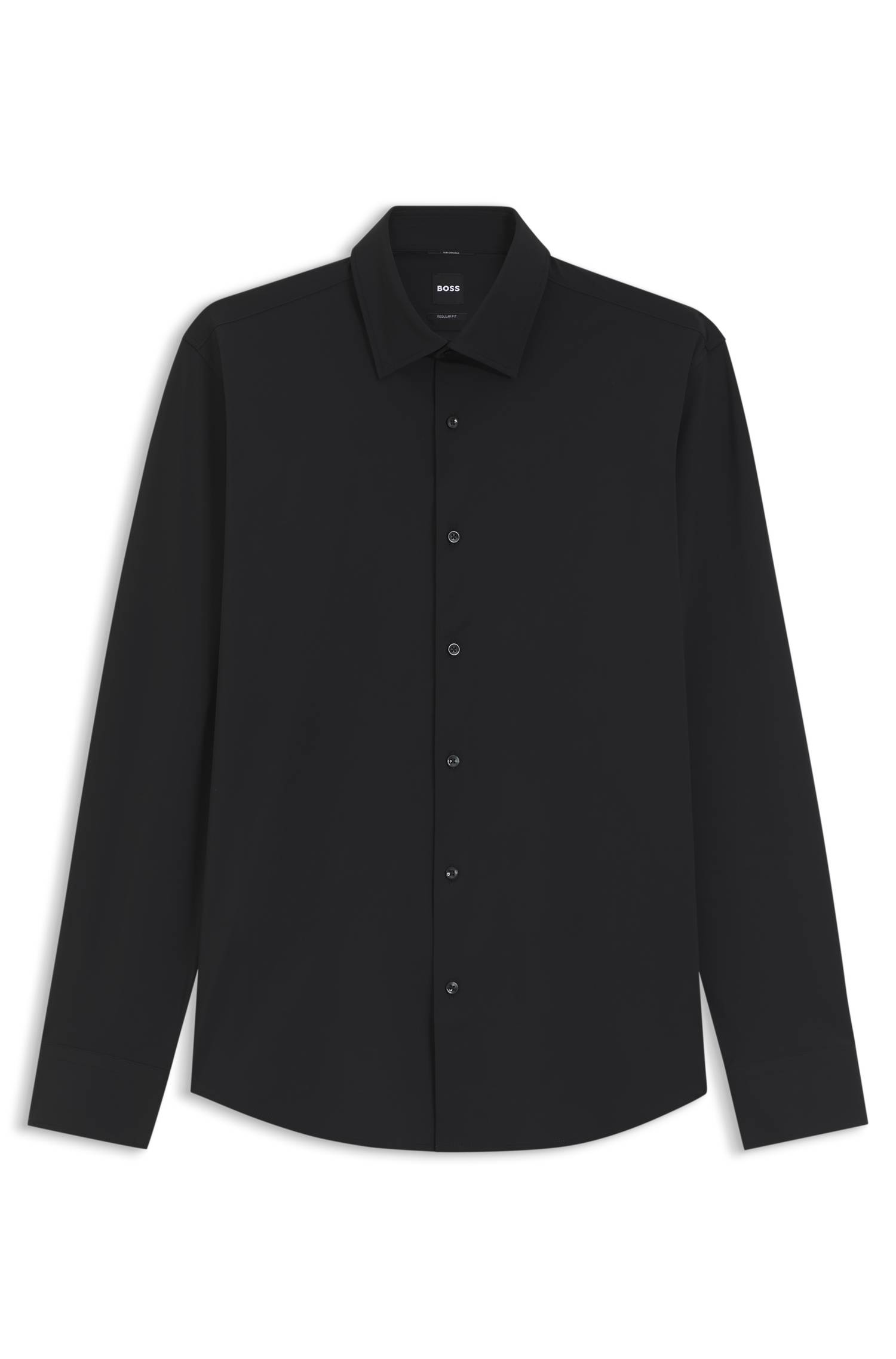 Boss Regular-fit shirt in performance-stretch jersey skjortor & blusar herr – bild 4