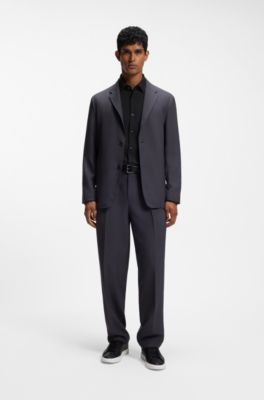 Chemise Regular en jersey stretch performant, Noir
