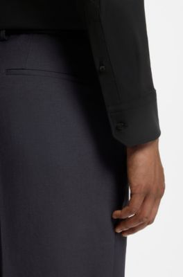 Chemise Regular en jersey stretch performant, Noir