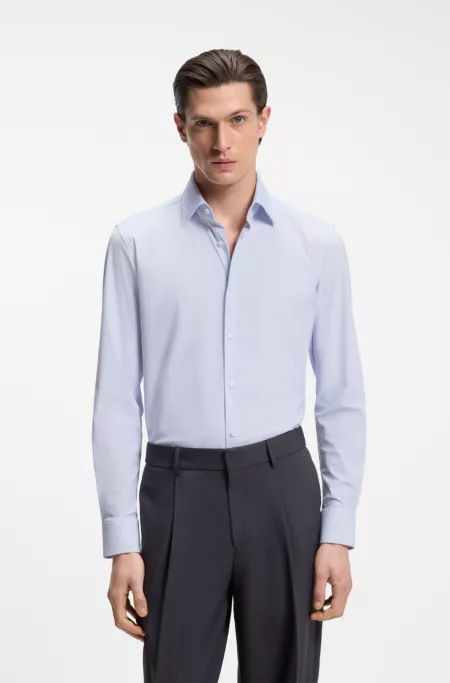 Chemise Slim imprimée en tissu stretch performant