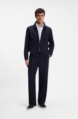 Boss Slim-fit shirt in printed performance-stretch fabric mönstrade skjortor herr – bild 2