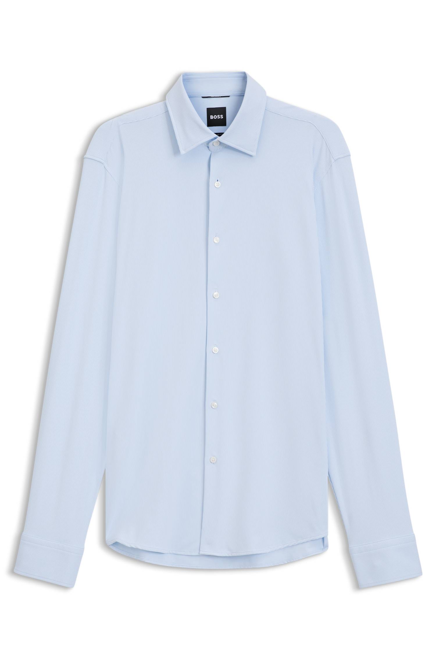 Boss Regular-fit business shirt in stretch jersey t-shirts herr – bild 4