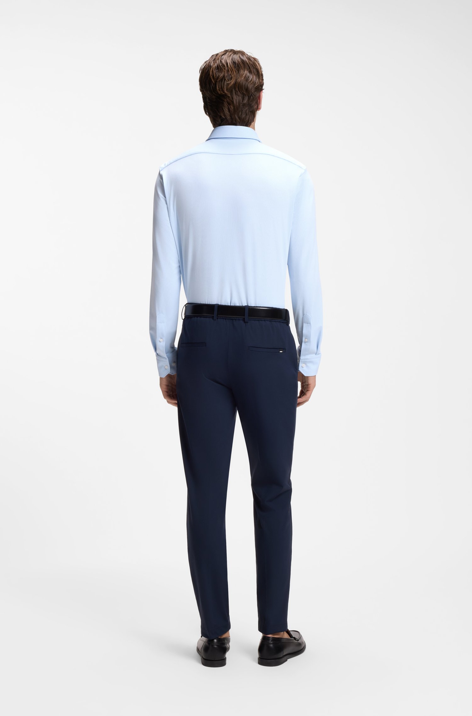 Boss Regular-fit business shirt in stretch jersey t-shirts herr – bild 3
