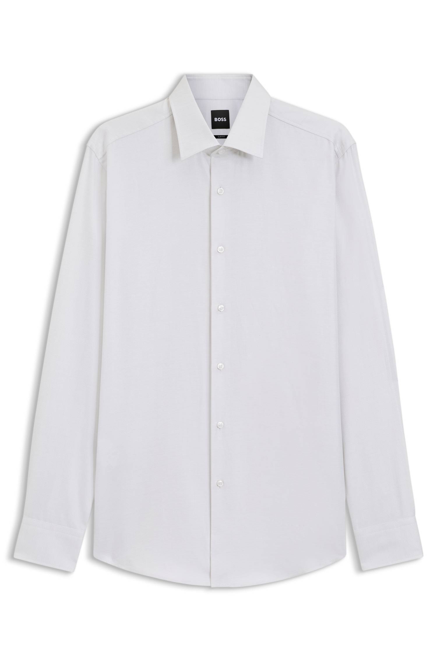 Boss Slim-fit shirt in refined Italian cotton skjortor & blusar herr – bild 4