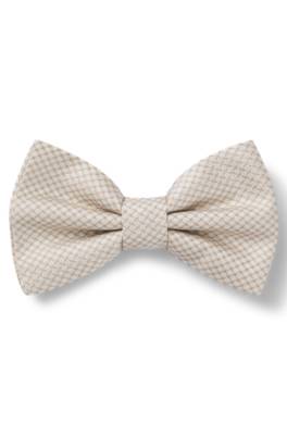 BOSS ONE Silk bow tie in micro-patterned jacquard 1