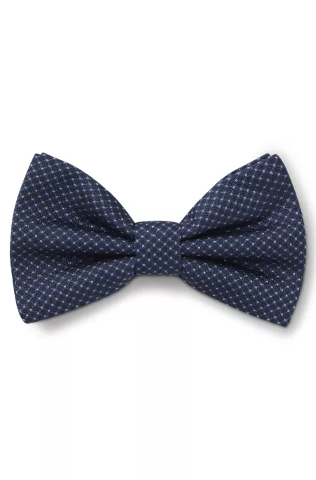 Silk bow tie in micro-patterned jacquard