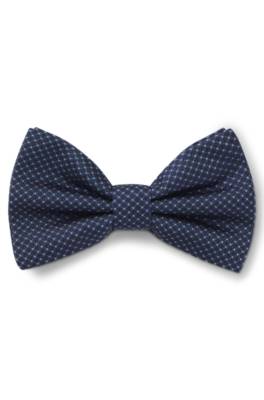 BOSS ONE Silk bow tie in micro-patterned jacquard 1