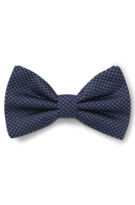 ONE Silk bow tie in micro-patterned jacquard