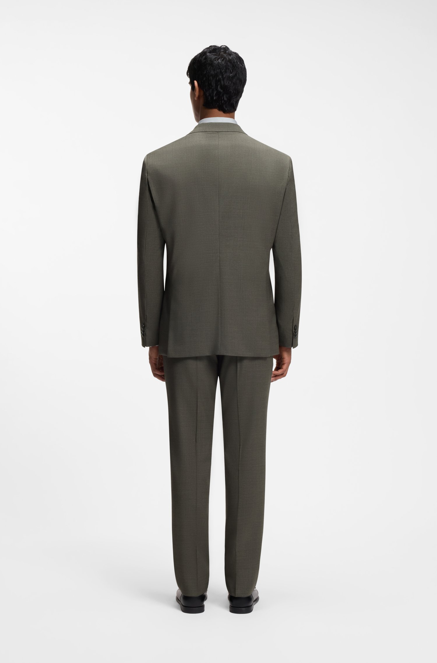 Boss Two-piece regular-fit suit in melange stretch wool kostymer herr – bild 3