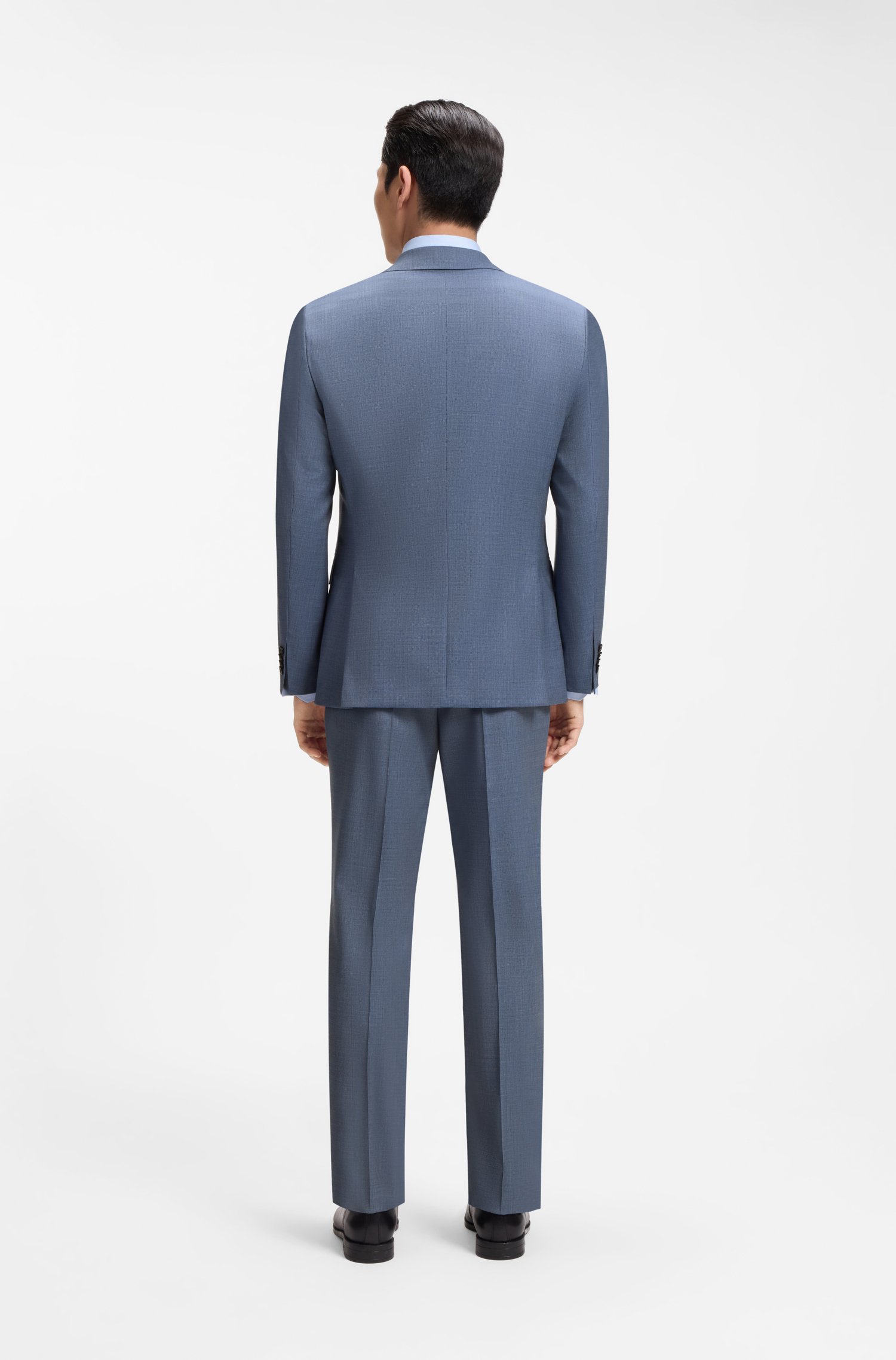 Boss Two-piece slim-fit suit in patterned stretch wool kostymer herr – bild 3