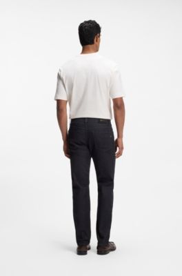 Straight-fit jeans in indigo stretch denim, Dark Blue