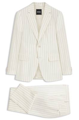 Two-piece slim-fit suit in striped fabric 1