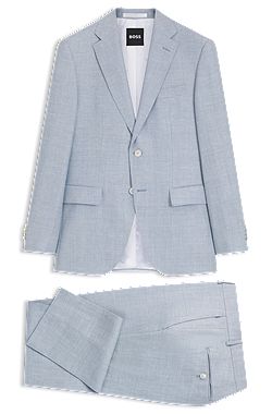 Two-piece regular-fit suit in checked fabric