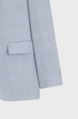 Karierter Regular-Fit Zweiteiler, Hellblau