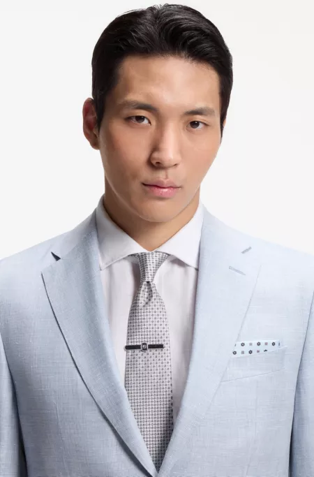 Two-piece regular-fit suit in checked fabric