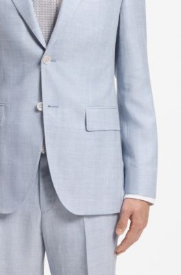 Karierter Regular-Fit Zweiteiler, Hellblau