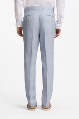 Karierter Regular-Fit Zweiteiler, Hellblau